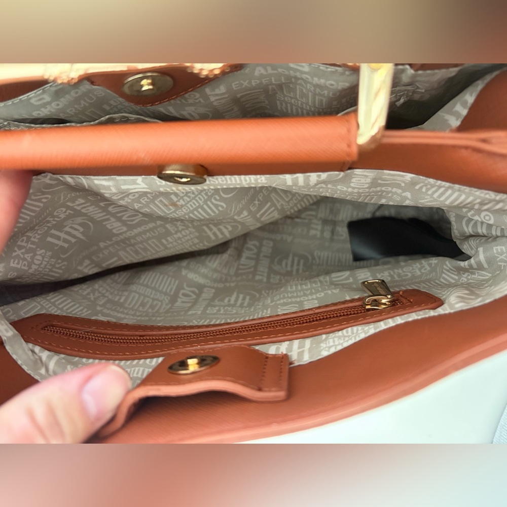 Loungefly Harry Potter Deathly Hallows Elder Wand Cognac Structured‎ Handbag - Picture 7 of 15